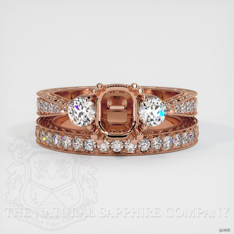 14K Rose Gold Antique Style Ring Setting