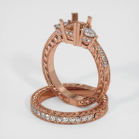 14K Rose Gold Antique Style Ring Setting Image