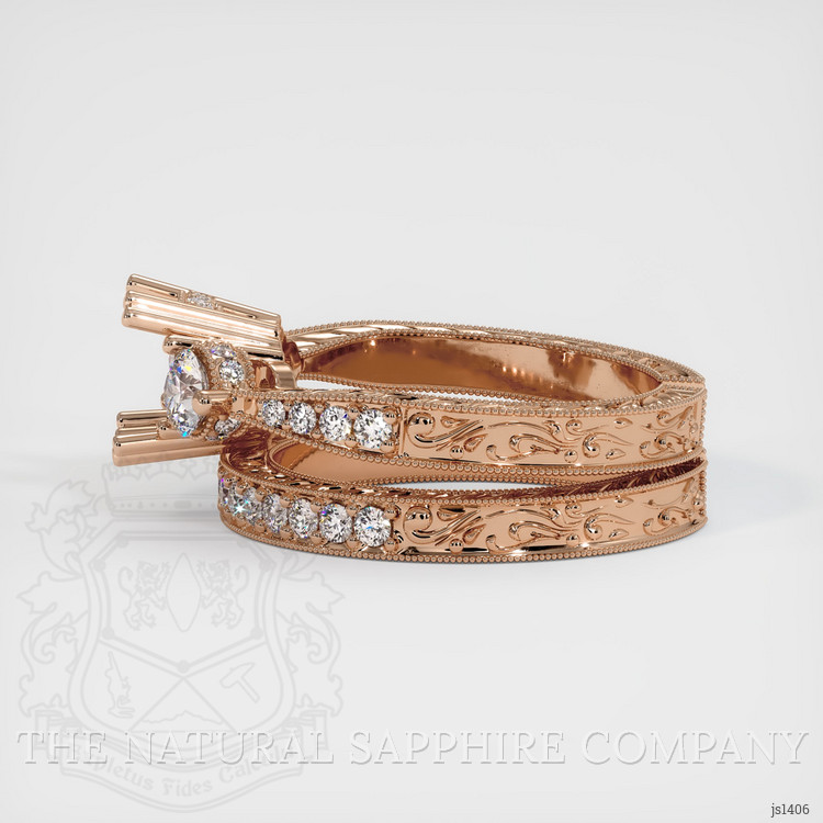 18K Rose Gold Antique Style Ring Setting
