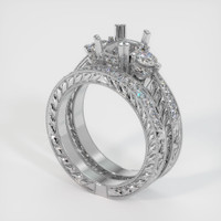 10K White Gold Antique Style Ring Setting Video
