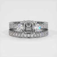 10K White Gold Antique Style Ring Setting Image