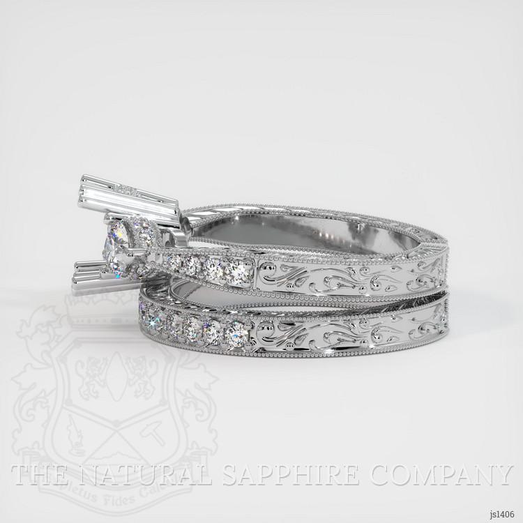 14K White Gold Antique Style Ring Setting