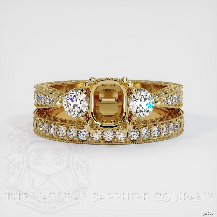10K Yellow Gold Antique Style Ring Setting