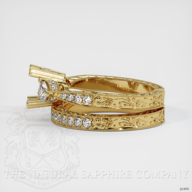 14K Yellow Gold Antique Style Ring Setting