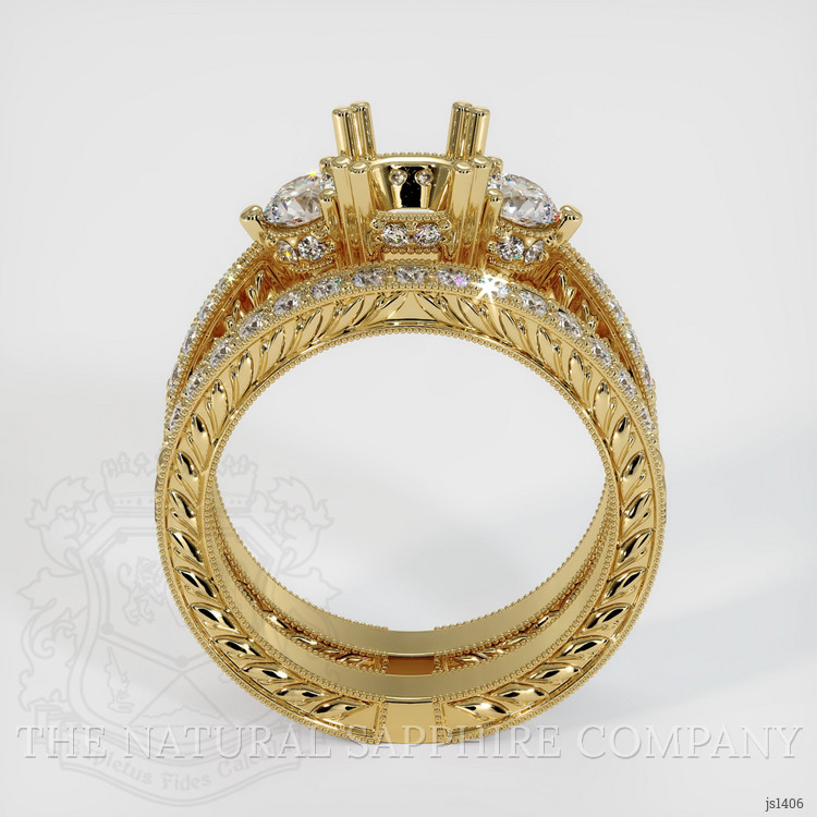 14K Yellow Gold Antique Style Ring Setting