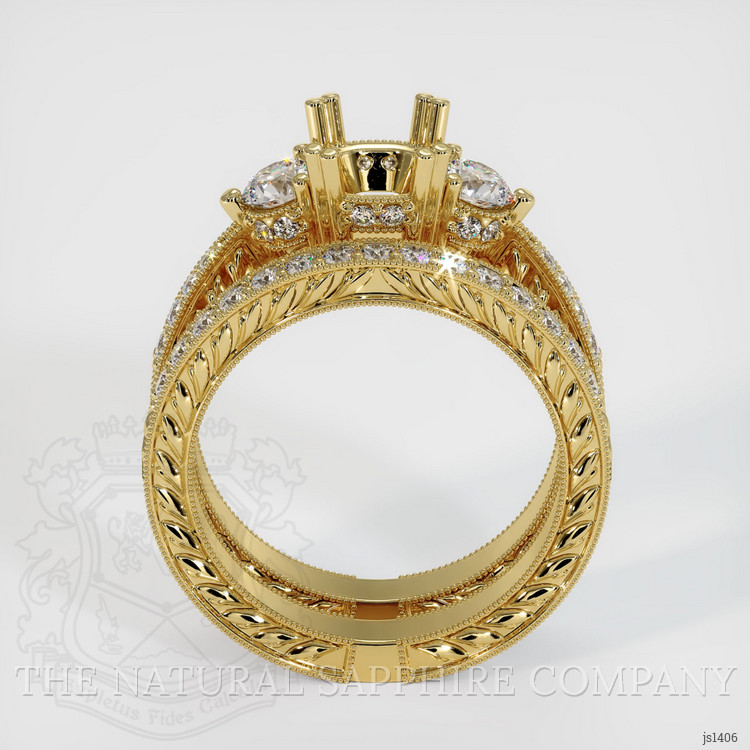 18K Yellow Gold Antique Style Ring Setting