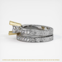 14K Yellow & White Antique Style Ring Setting Image