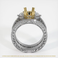 14K Yellow & White Antique Style Ring Setting Image