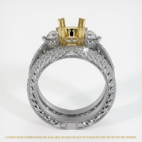 18K Yellow & White Antique Style Ring Setting Image