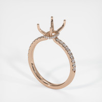 14K Rose Gold Pave Ring Setting Video