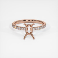 14K Rose Gold Pave Ring Setting Image