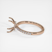 18K Rose Gold Pave Ring Setting Image