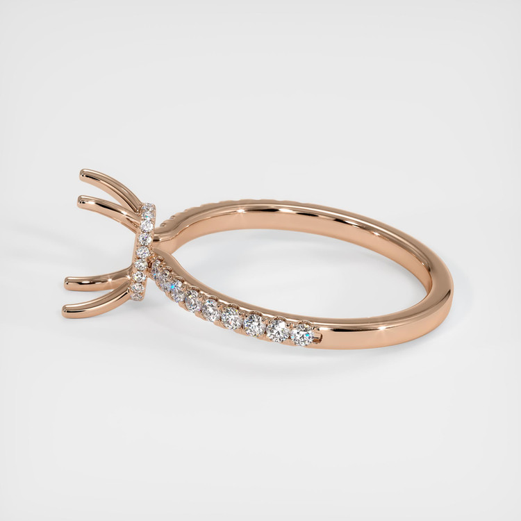 18K Rose Gold Pave Ring Setting