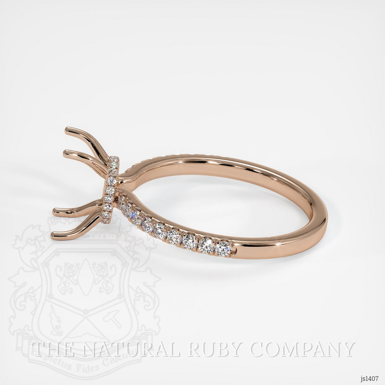 18K Rose Gold Pave Ring Setting