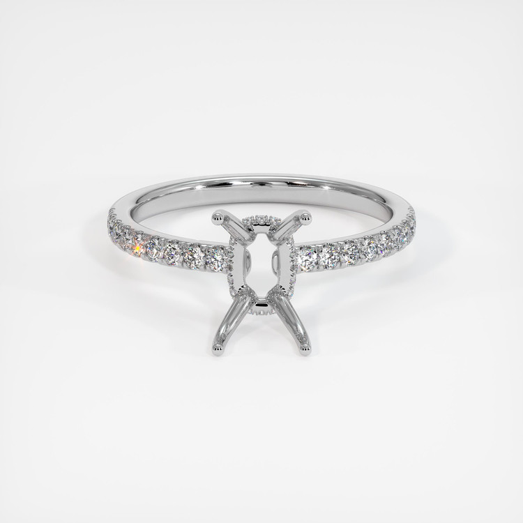 10K White Gold Pave Ring Setting