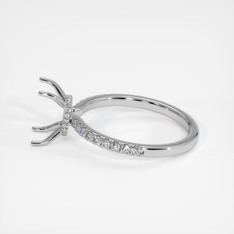 10K White Gold Pave Ring Setting