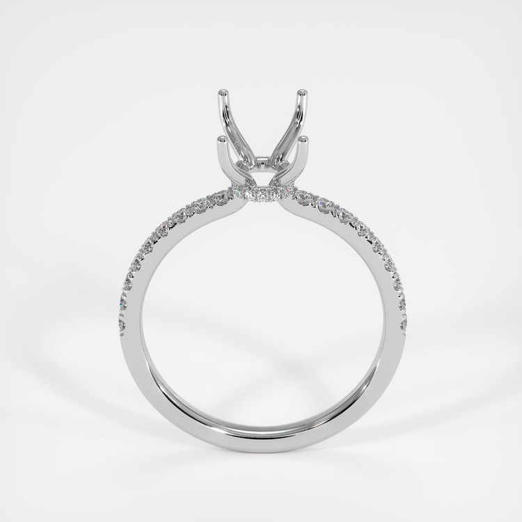 10K White Gold Pave Ring Setting