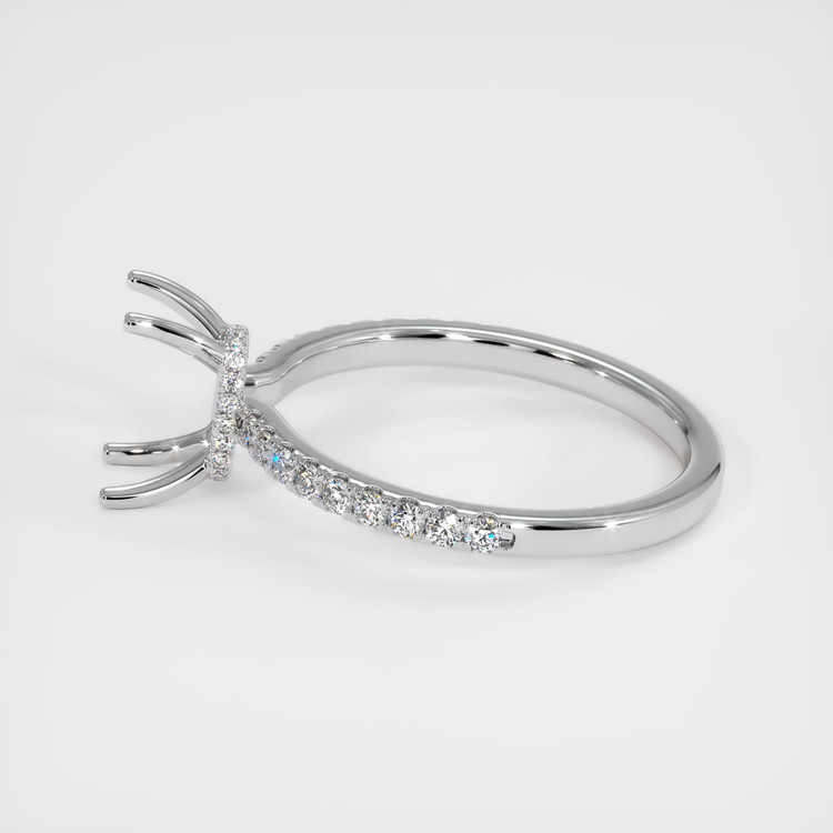14K White Gold Pave Ring Setting
