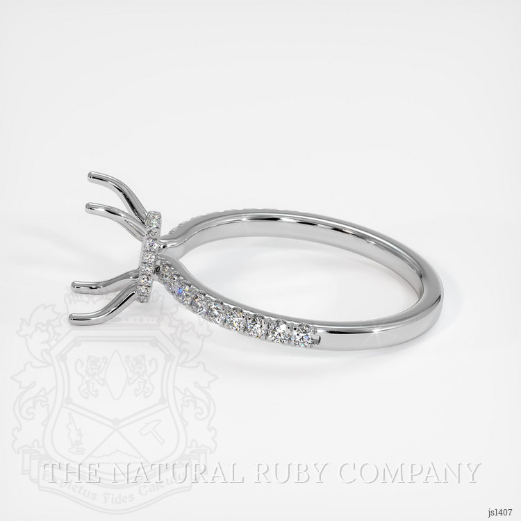 14K White Gold Pave Ring Setting
