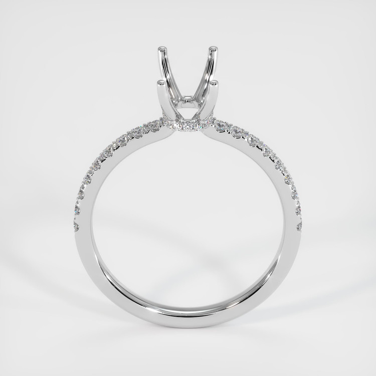 14K White Gold Pave Ring Setting