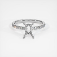 18K White Gold Pave Ring Setting Image