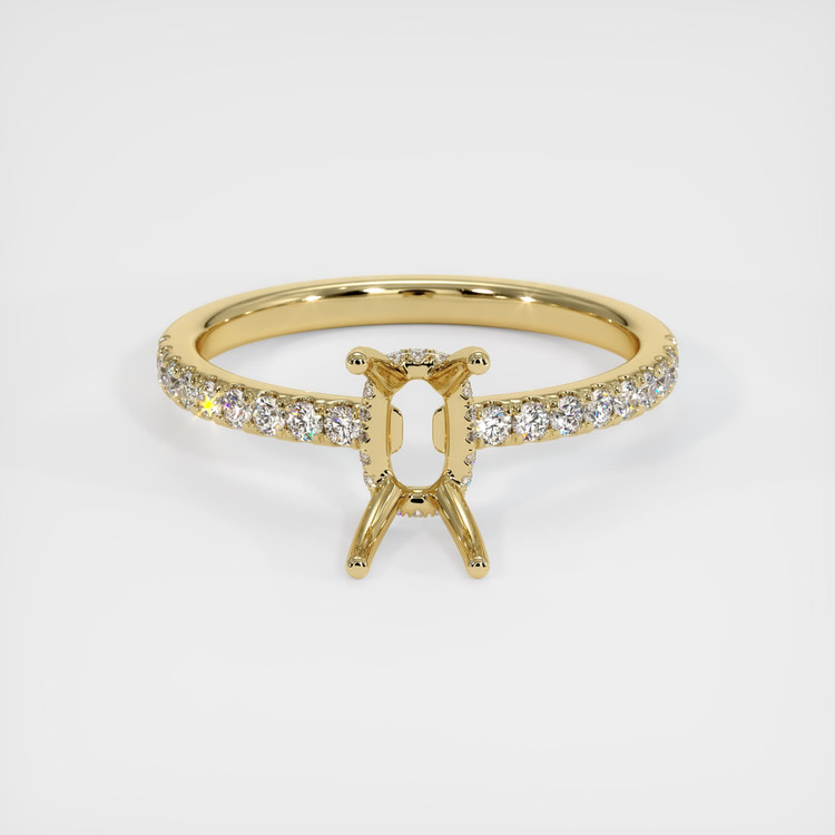 14K Yellow Gold Pave Ring Setting