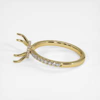 14K Yellow Gold Pave Ring Setting Image