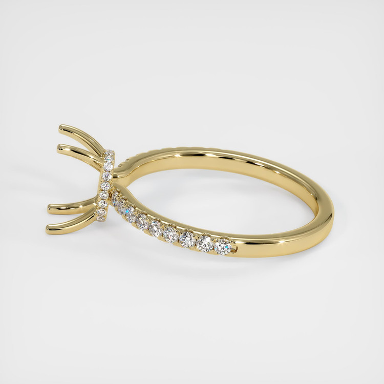 14K Yellow Gold Pave Ring Setting
