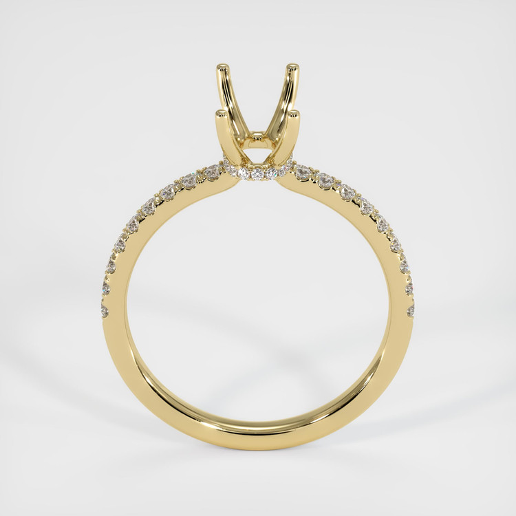 14K Yellow Gold Pave Ring Setting