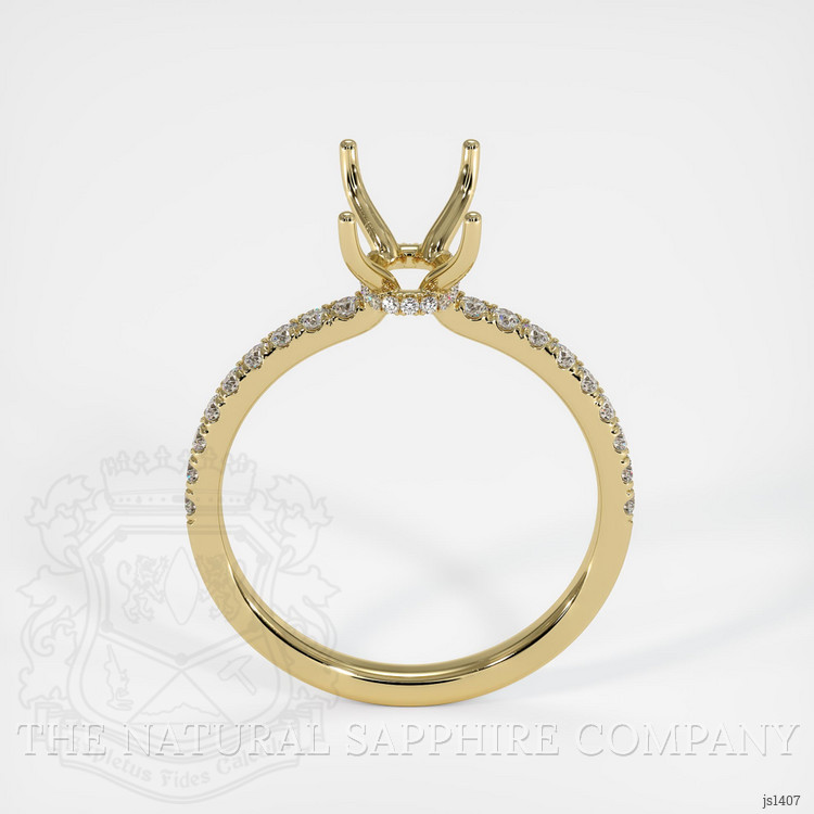 14K Yellow Gold Pave Ring Setting
