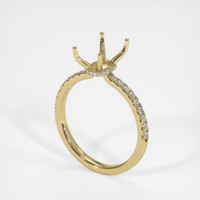 18K Yellow Gold Pave Ring Setting Video