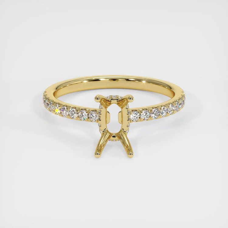 18K Yellow Gold Pave Ring Setting