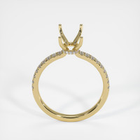 18K Yellow Gold Pave Ring Setting Image
