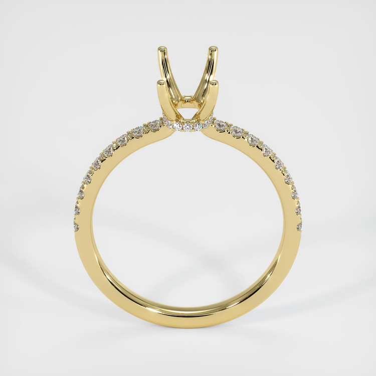 18K Yellow Gold Pave Ring Setting