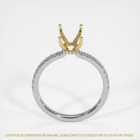 14K Yellow & White Pave Ring Setting Image