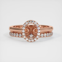 14K Rose Gold Pave Ring Setting Image