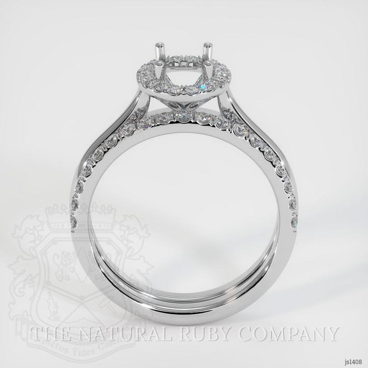 10K White Gold Pave Ring Setting