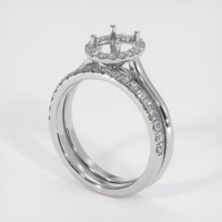 18K White Gold Pave Ring Setting Video