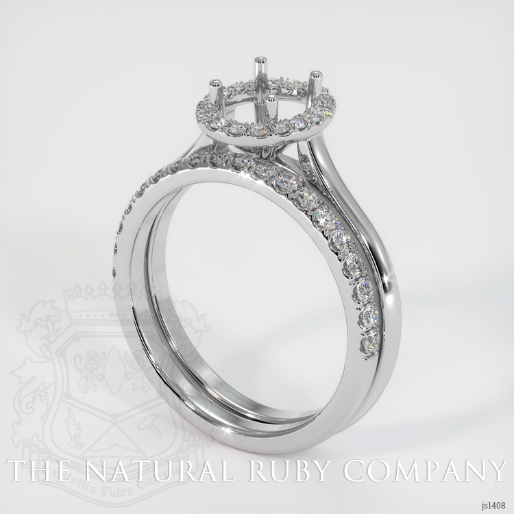 18K White Gold Pave Ring Setting