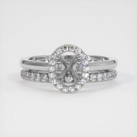 18K White Gold Pave Ring Setting Image