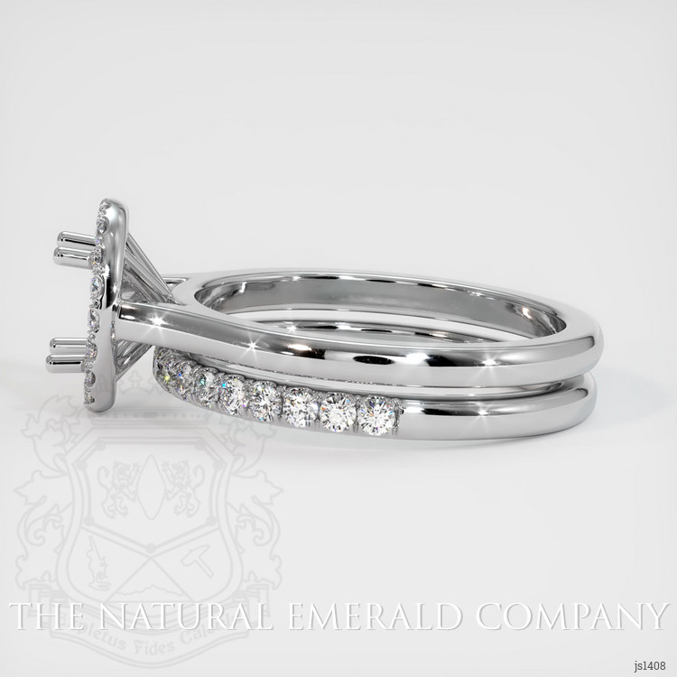 18K White Gold Pave Ring Setting