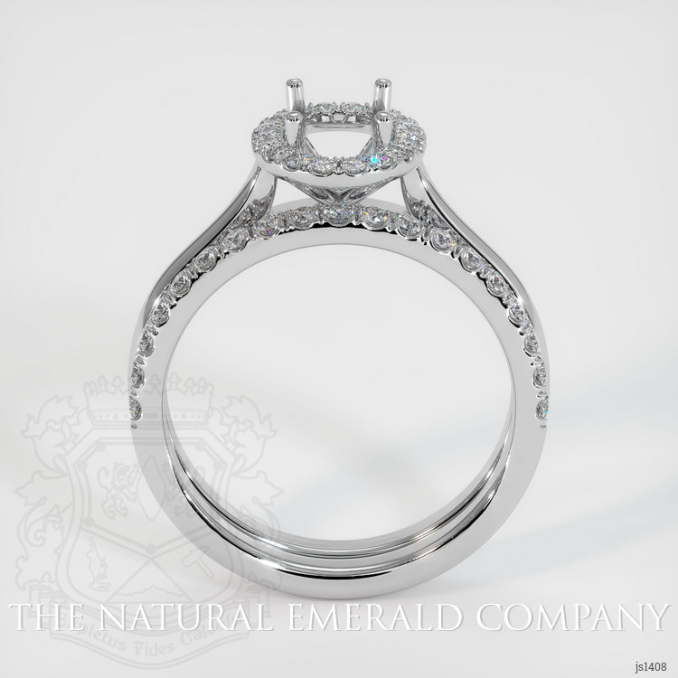 18K White Gold Pave Ring Setting