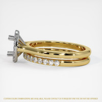 14K White & Yellow Pave Ring Setting Image