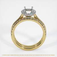 14K White & Yellow Pave Ring Setting Image