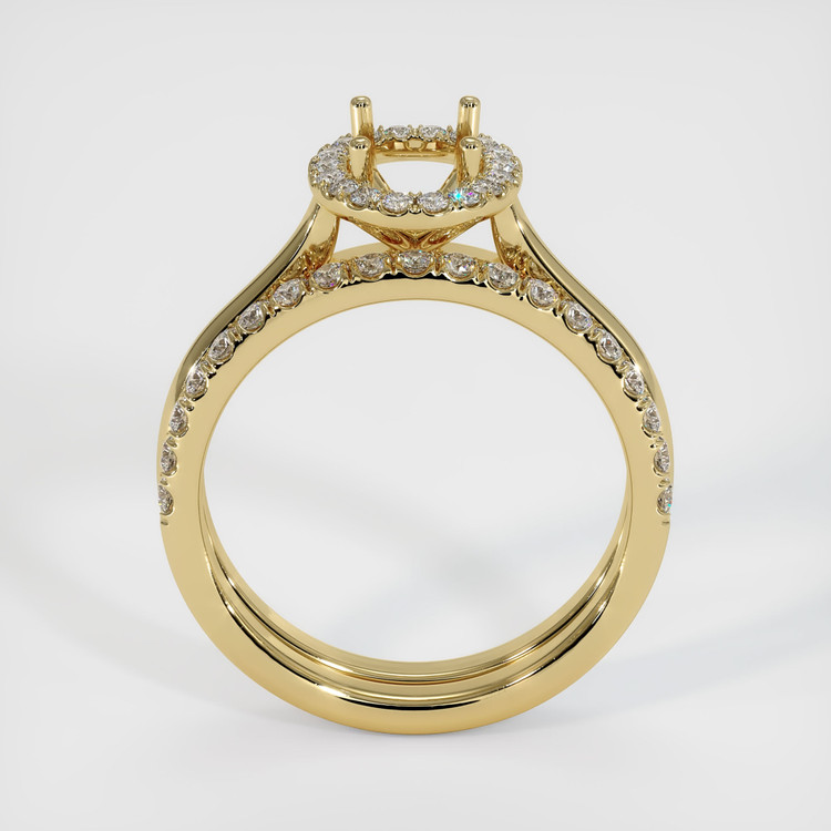 10K Yellow Gold Pave Ring Setting