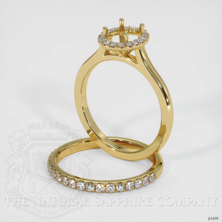10K Yellow Gold Pave Ring Setting