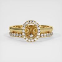 14K Yellow Gold Pave Ring Setting Image