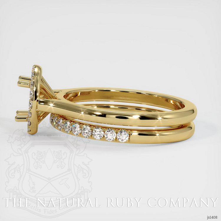 14K Yellow Gold Pave Ring Setting