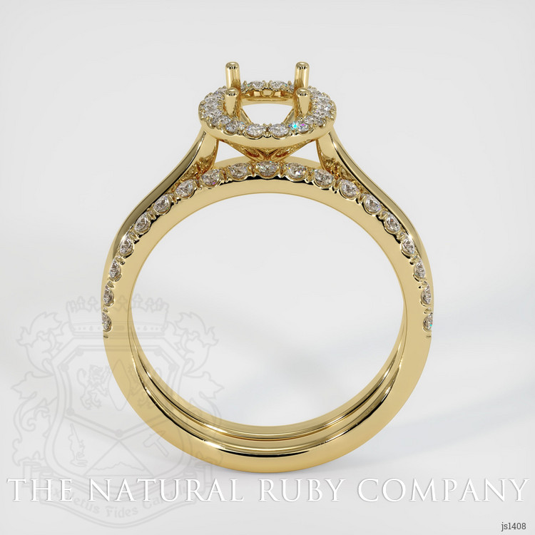 14K Yellow Gold Pave Ring Setting