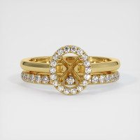 18K Yellow Gold Pave Ring Setting Image
